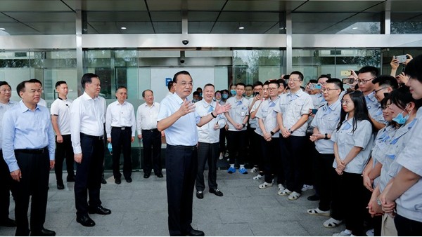 李克強參觀京東方圖片